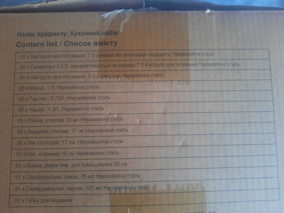 Набор посуды туристический