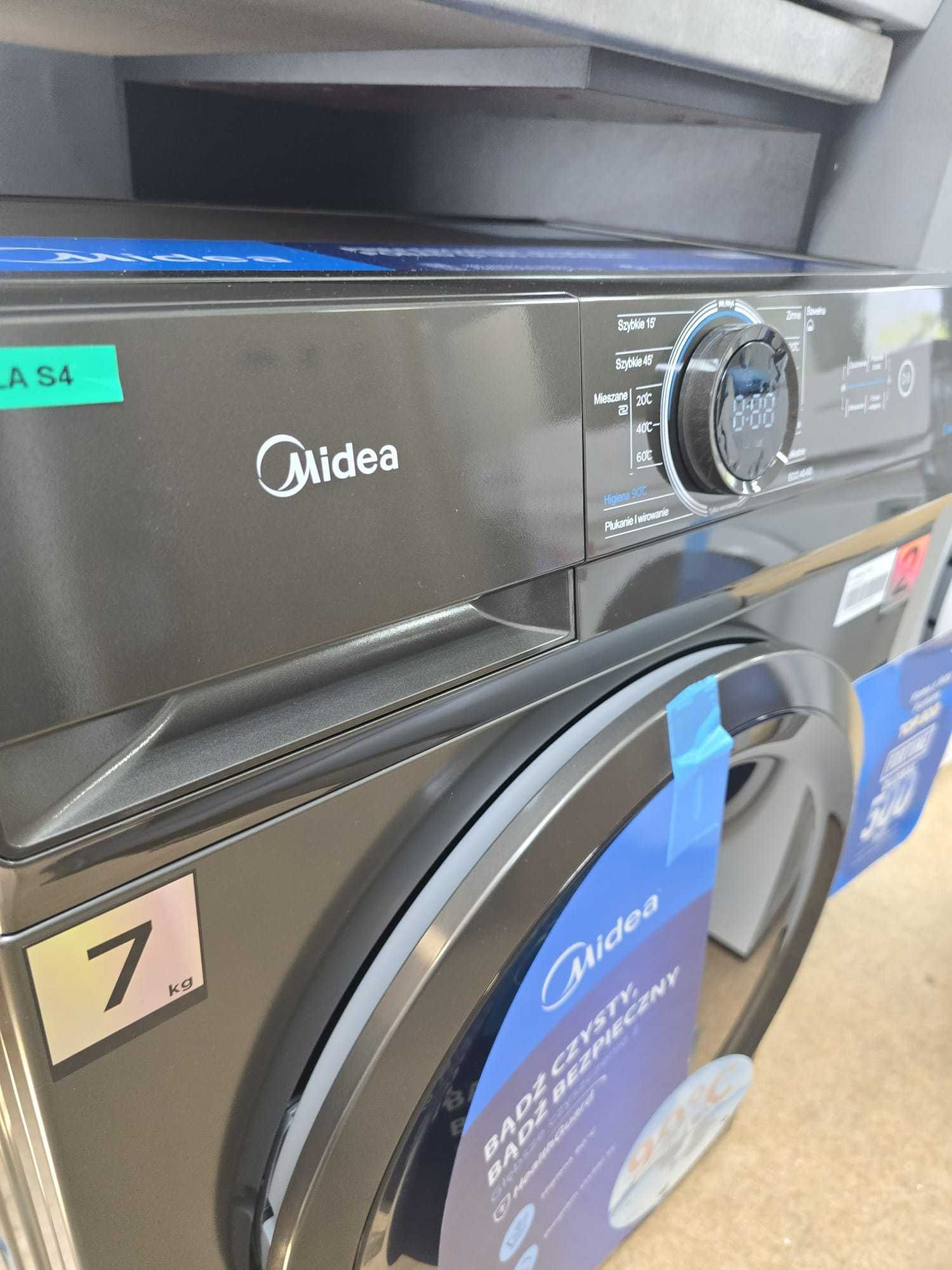 NOWA Midea Pralka Slim MF100W70/T- 1200obr 7 kg srebrna gwar 2 lata S4