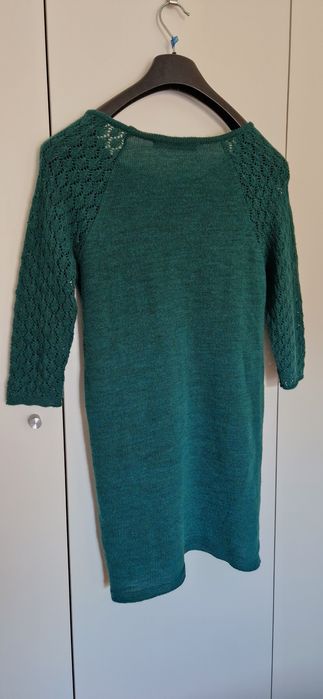 Vestido verde de lã