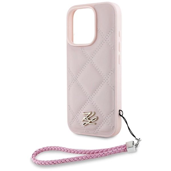 Etui Karl Lagerfeld Quilted Initial Logo & Chain Strap na iPhone 16 Pr