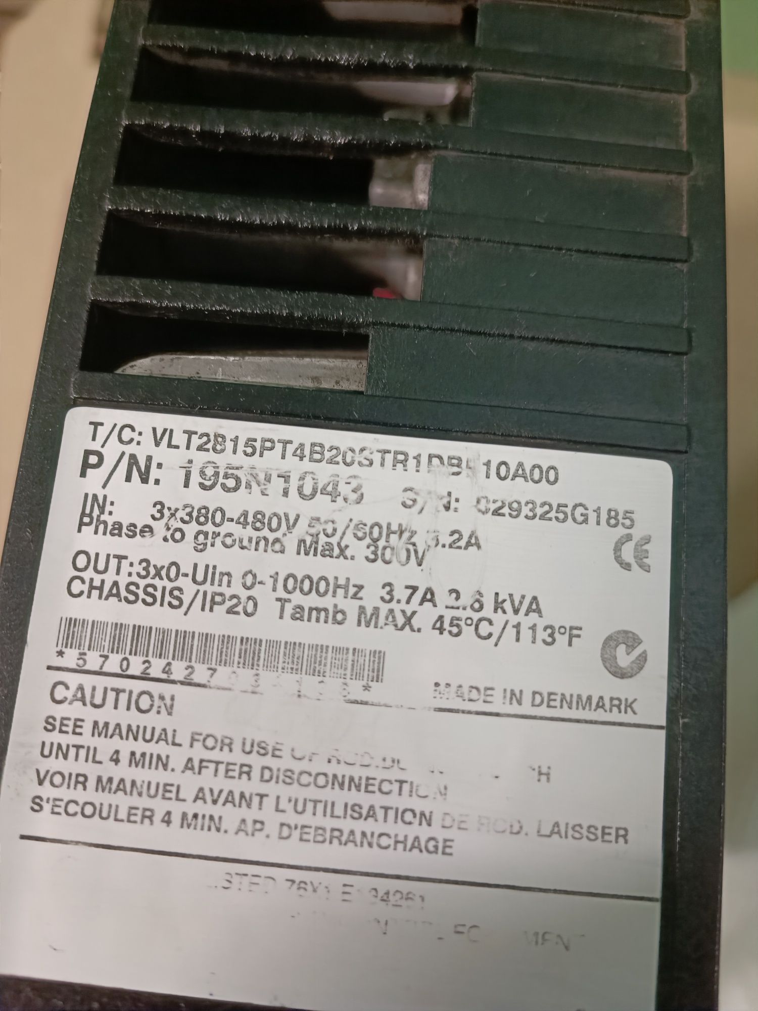Частотный преобразователь Danfoss VLT 2800 1,5кВт, VLT 5000 1,5кВт