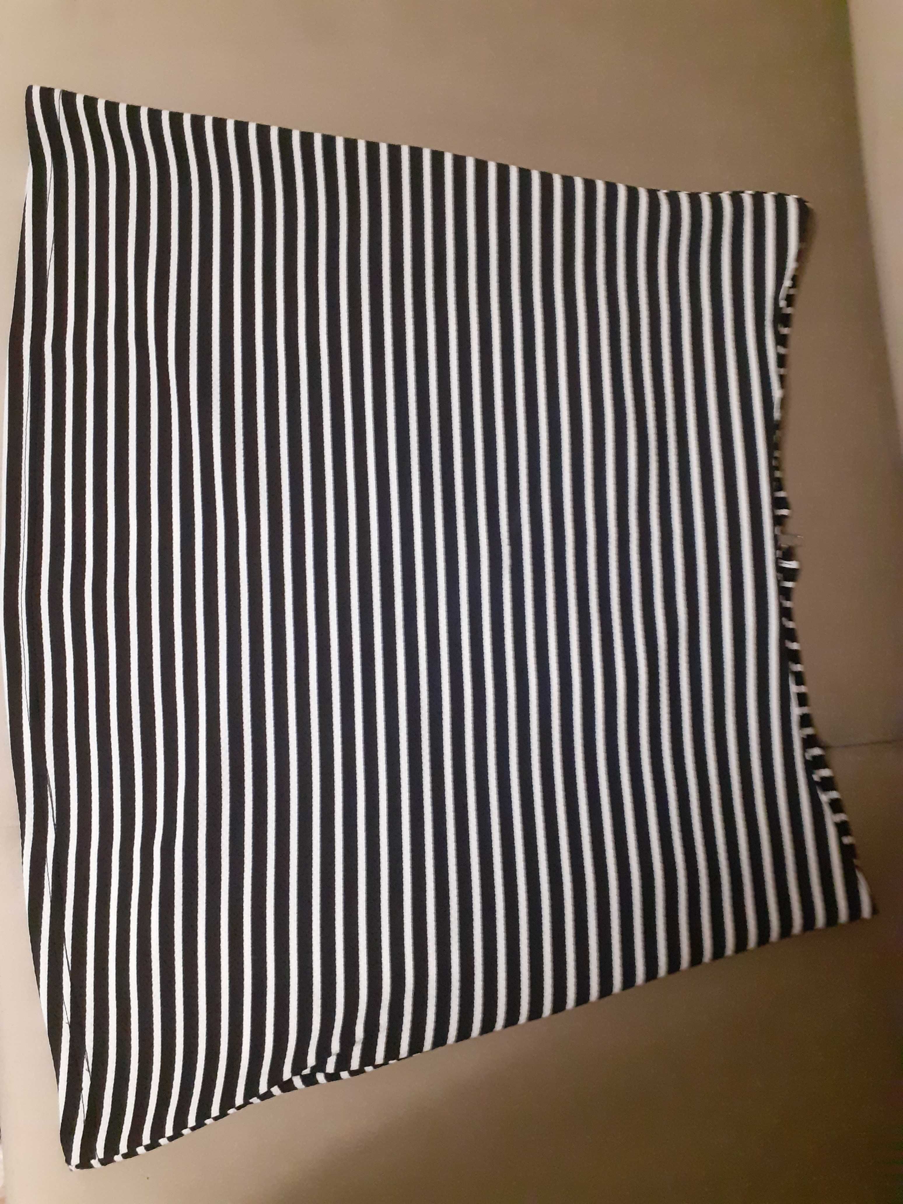 Krótka spódniczka mini w paski czarno białe zebra M/L