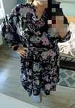 Nowa Sukienka w kwiaty z falbanką plus size 56/58 na wesele