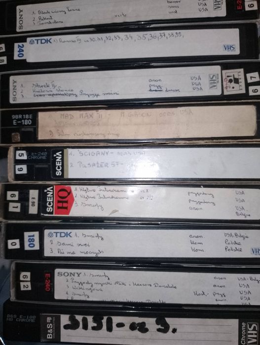 Na sprzedaż kasety VHS (45 sztuk)