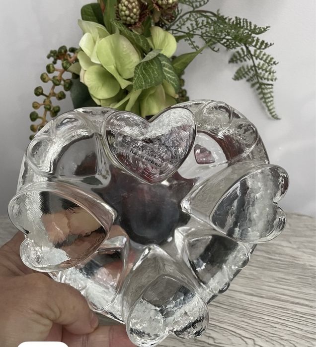 Szklany podgrzewacz/świecznik Georgshutte, Niemcy lata 70.