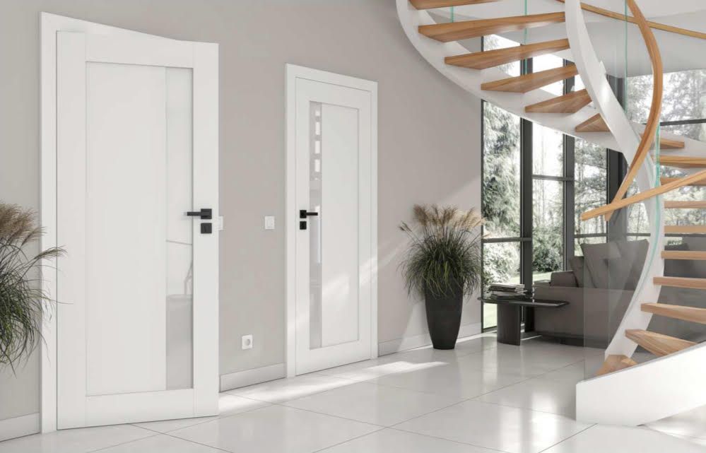 SOLIDNE Drzwi wewnętrzne Windoor Limes z czarną szybą - NOWOŚĆ DOSTAWA
