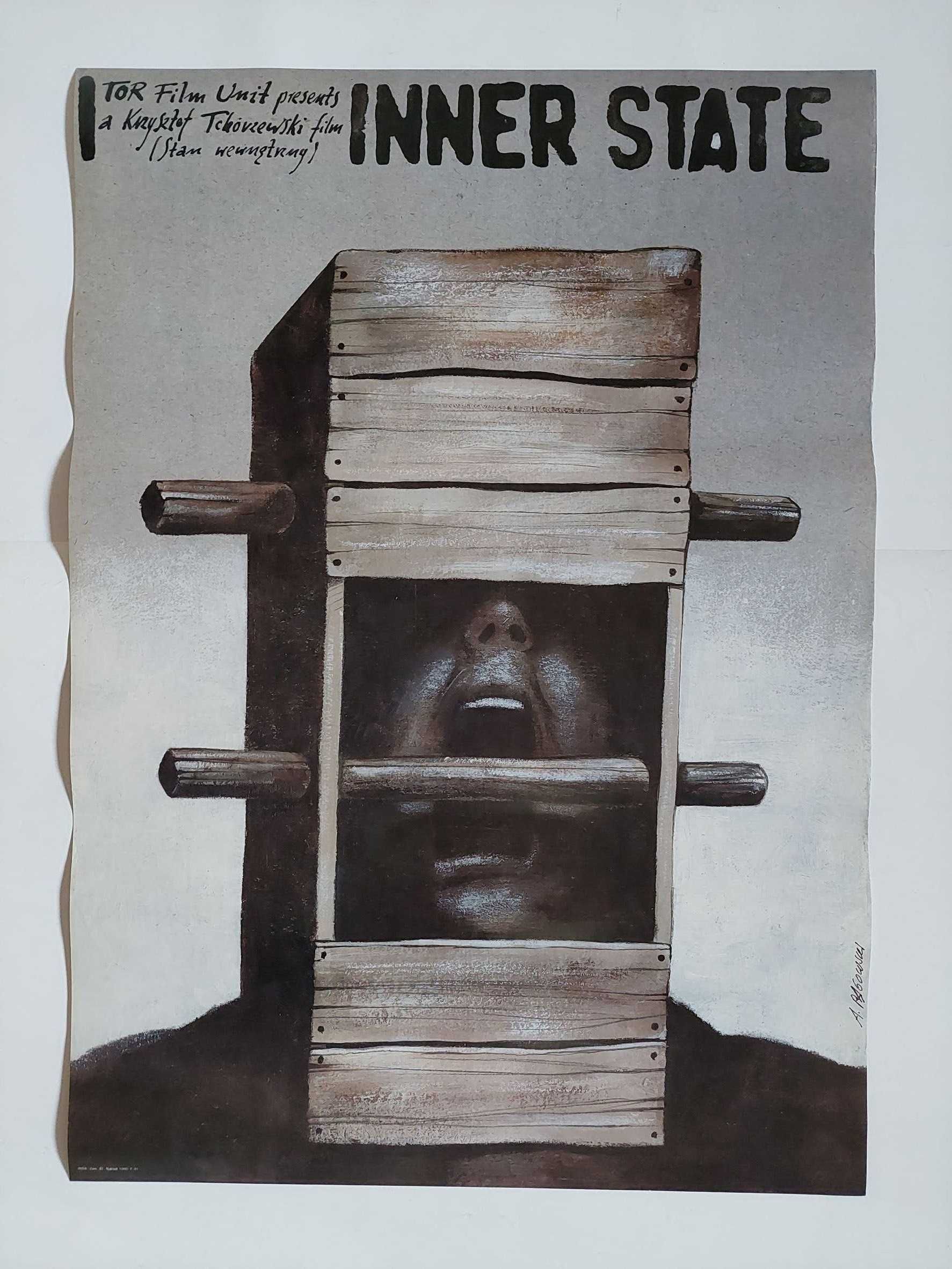 Plakat filmowy oryginalny - Stan wewnętrzny - Pągowski 83'