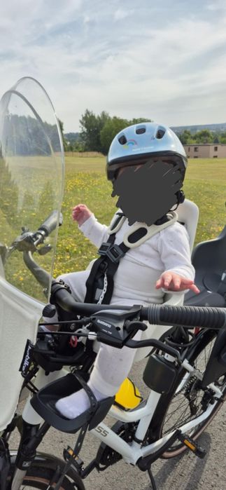 Fotelik rowerowy na kierownice przedni Bobike Mini One z osłoną