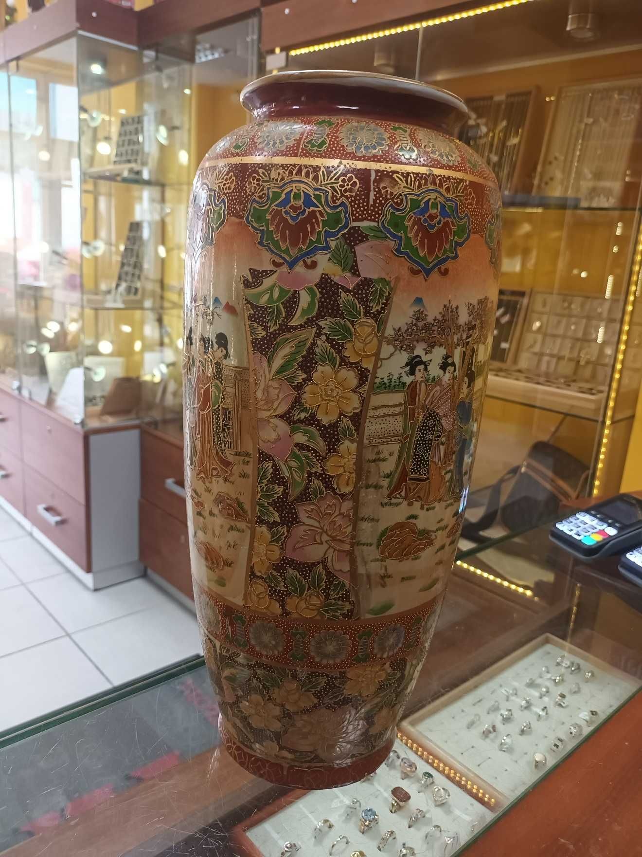 Wazon chiński waza japońska zdobiona orientalnie duża śliczna