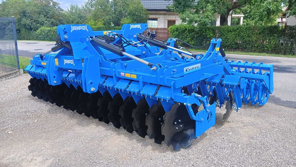 brona talerzowa hydrauliczna JANPOL SHREK 4m 560 talerz daszek 600