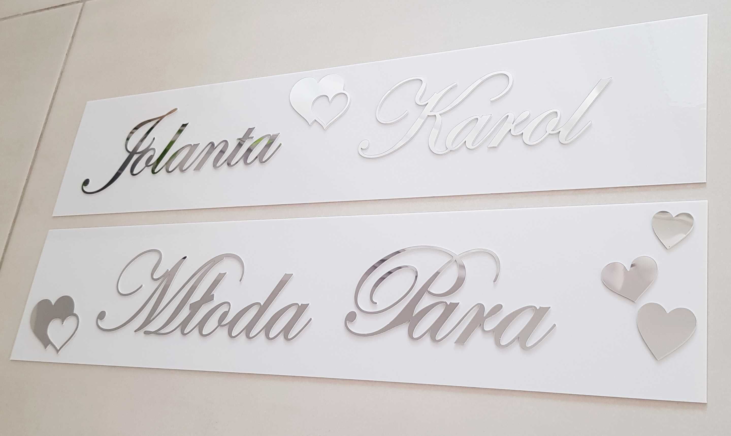 Tablica rejestracyjna ślubna, personalizowana