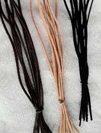 6 sztuk rzemień rzemyk czarny skóra męski naszyjnik bransoletka