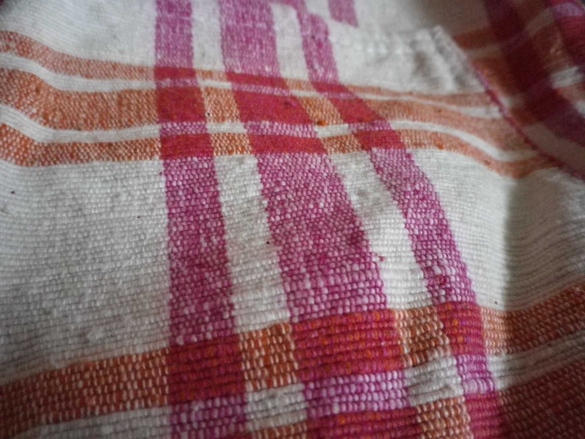 żakiet marynarka w kratkę Krata czerwień pomarańcz real vintage