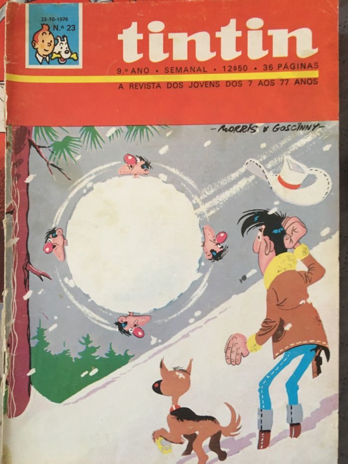 Lote  de  45 revistas Tintin do 9º ao 13º ano