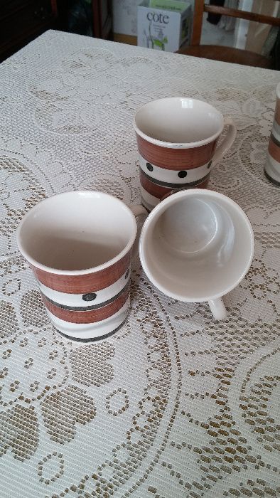 Piękne kubeczki porcelitowe - nieuzywane - 5 szt !!!