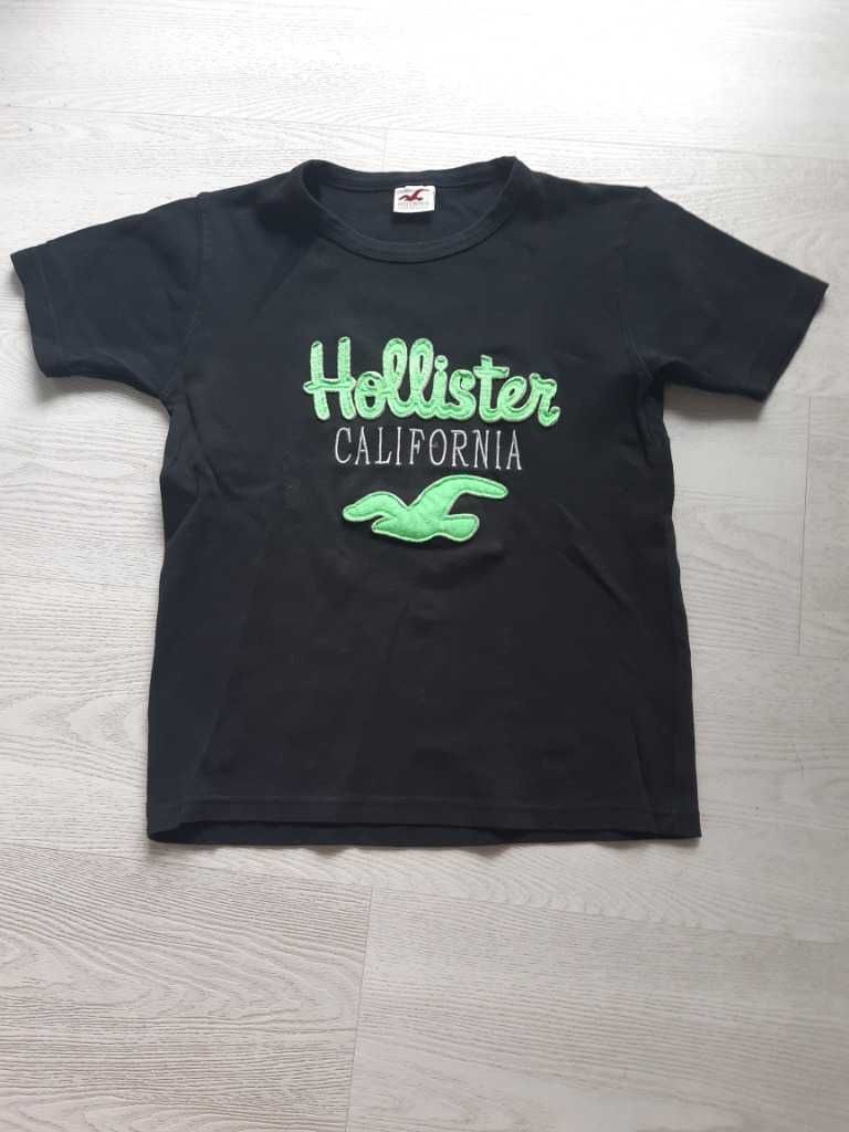 Czarna bluzka t-shirt Hollister California 34,XS/36,S sportowa