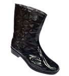 Kalosze damskie gumowce kwiaty ANX-01 GR-BK  rozm 39