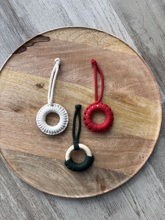 Ozdoby choinkowe Boże Narodzenie makrama