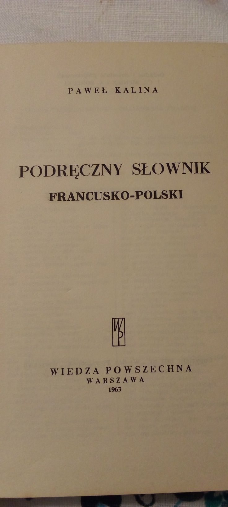 Podręczny Słownik Francusko-Polski