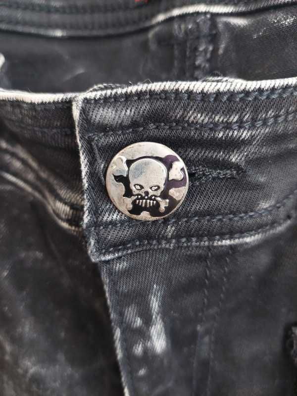 Lucyfire super spodnie Punk ,Gothic roz L