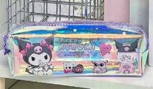 Piórnik holograficzny kosmetyczka tuba Tęcza hollo Kuromi Sanrio