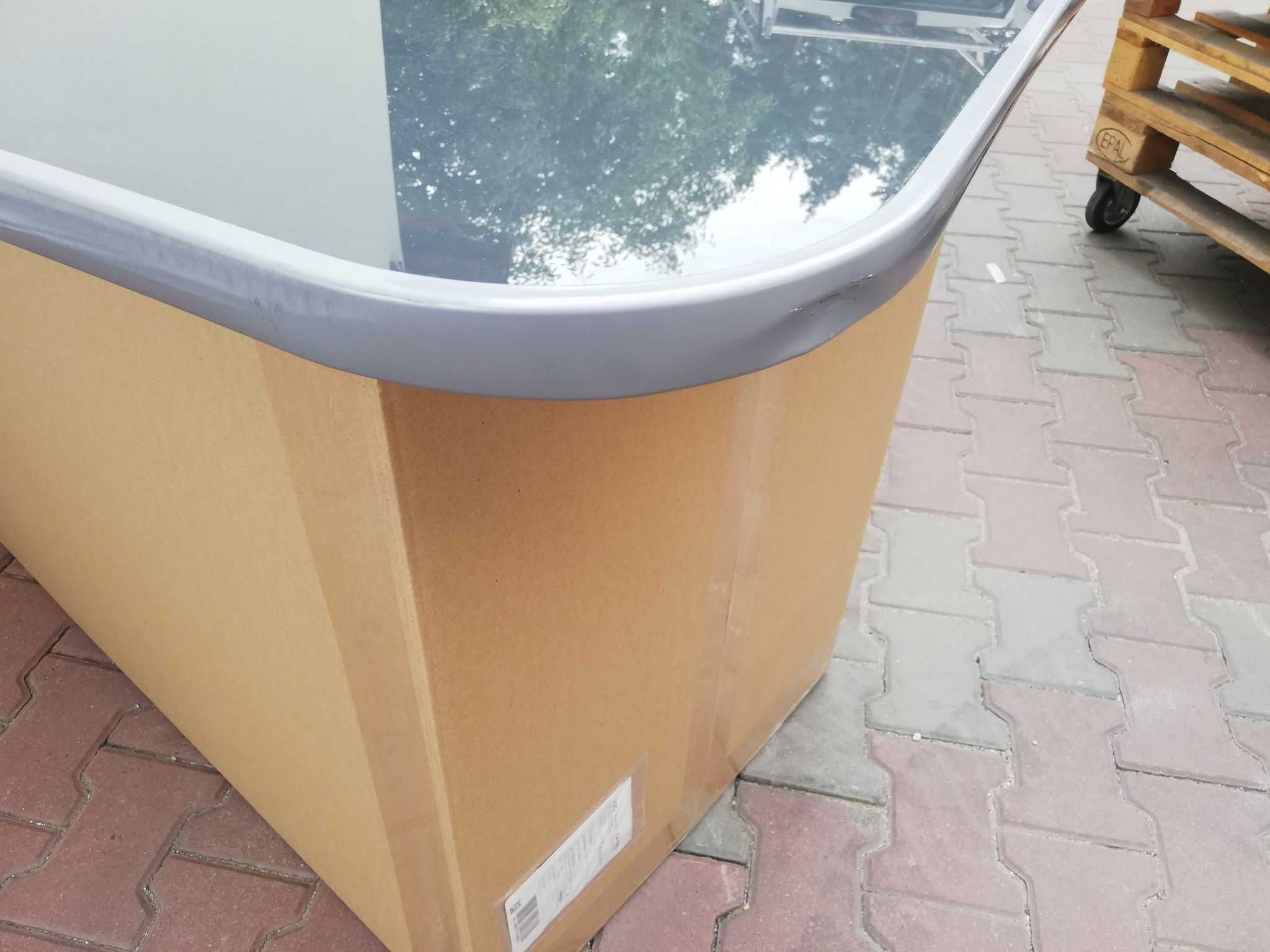 Szklany stolik stół tarasowy ogrodowy balkonowy