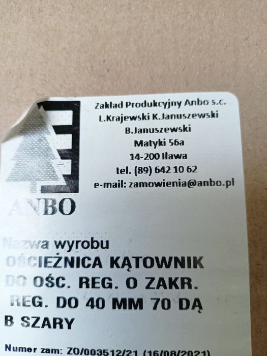 Kątownik do ościeżnicy