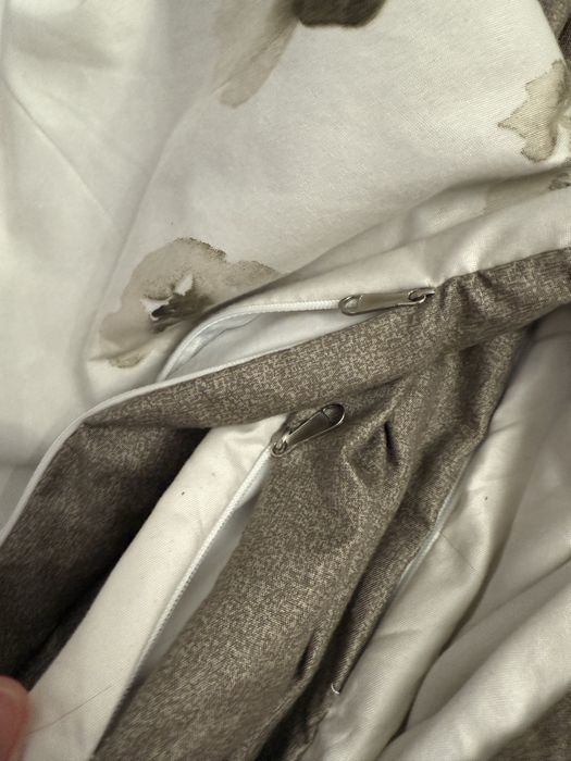 НОВЕ якіснй євро комплект постільної білизни білий сірий бежевий квіти