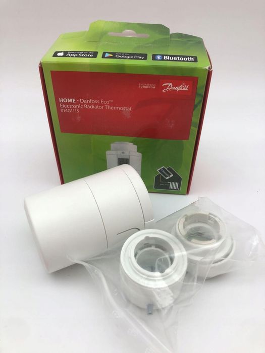 Danfoss Eco Smart Termostat Bluetooth oszczędność energii do 30% biel