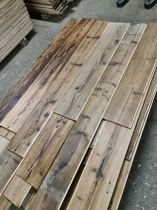 Stare deski z rozbiórek szczotkowane