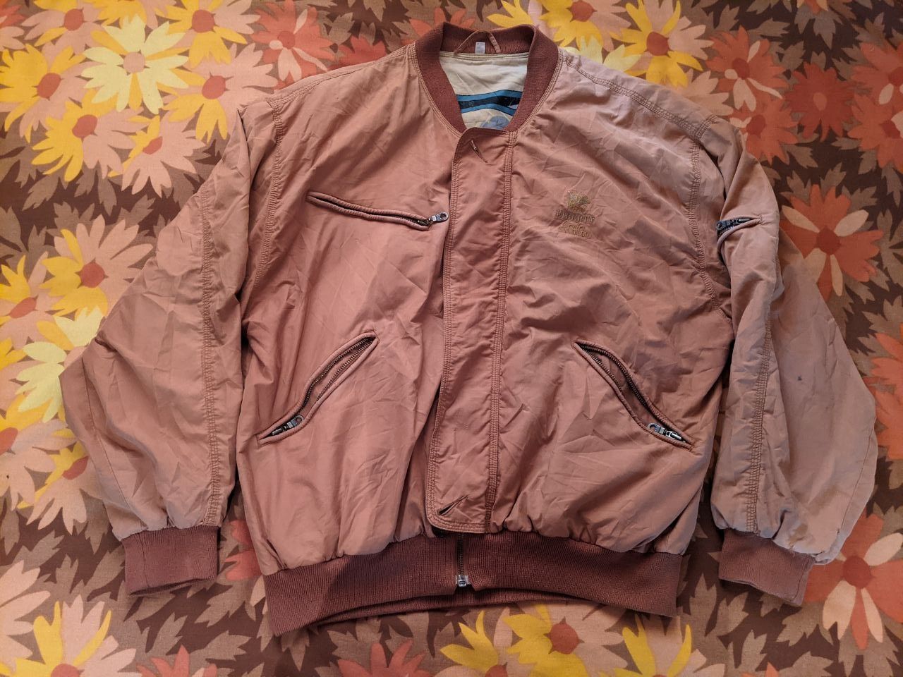 Чоловічий коричневий вінтажний бомбер M / Vintage jacket