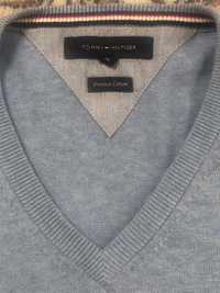 Sweter męski mlodzieżowy błękitnoniebieski  firmowy