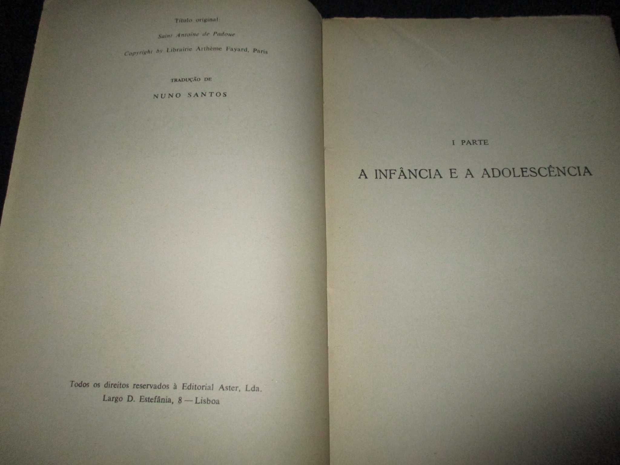 Livro Santo António de Lisboa Jacques Chabannes 1ª edição Aster