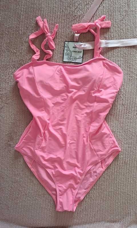 nowy z metką różowy barbie jednoczęściowy strój kostium kąpielowy XL
