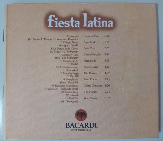 CD “Fiesta Latina” – Bacardi Martini Portugal, Lda - como NOVO!