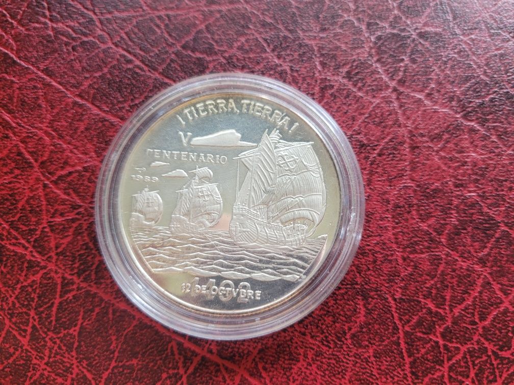 Срібна монета "500 років відкриття Америки. Tierra, Tierra!"