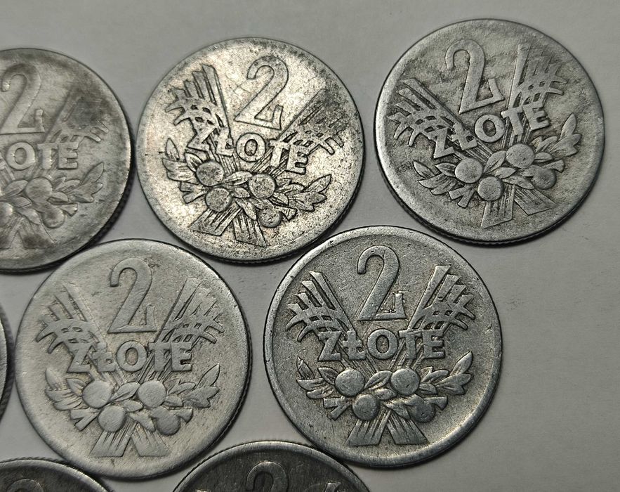 2 zł jagody, monety PRL - zestaw 12 szt.