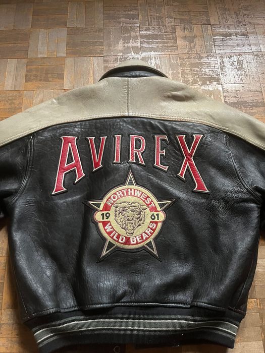avirex skorzana kurtka leather jacket 90s usa