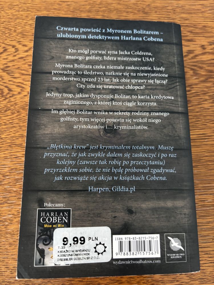 Kryminał Harlan Coben Błękitna krew