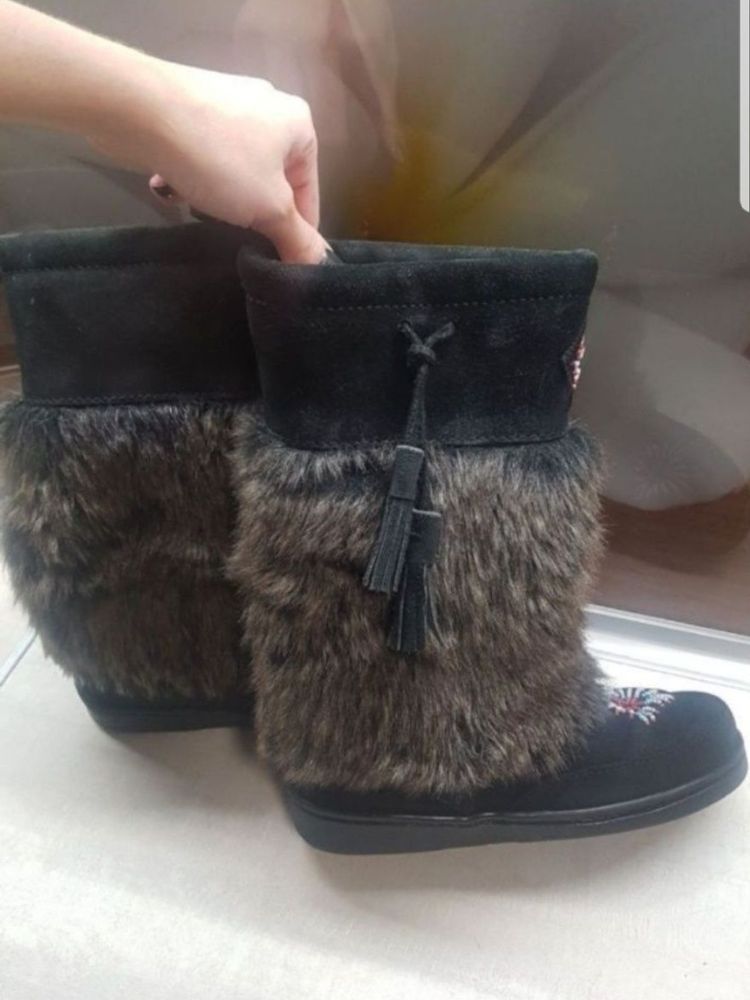 Дитячі зимові чоботи Minnetonka 34-35 розмір 22 см натуральні дівчинка