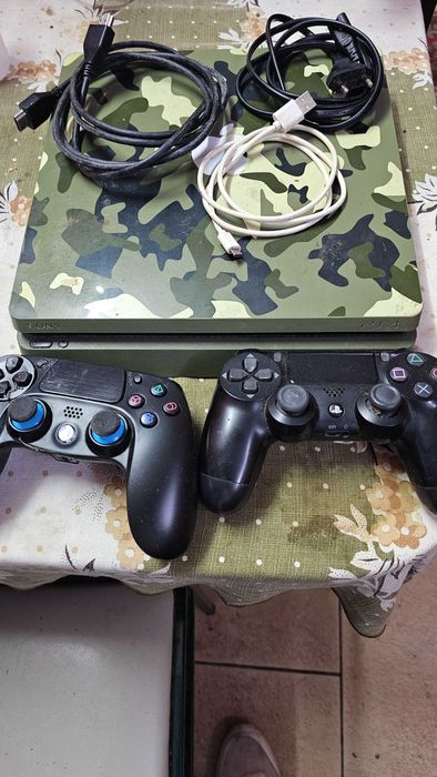 Ps4 slim com jogos e cadeira