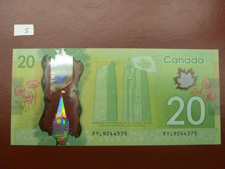 Banknot polimerowy Kanada 20 dolarów