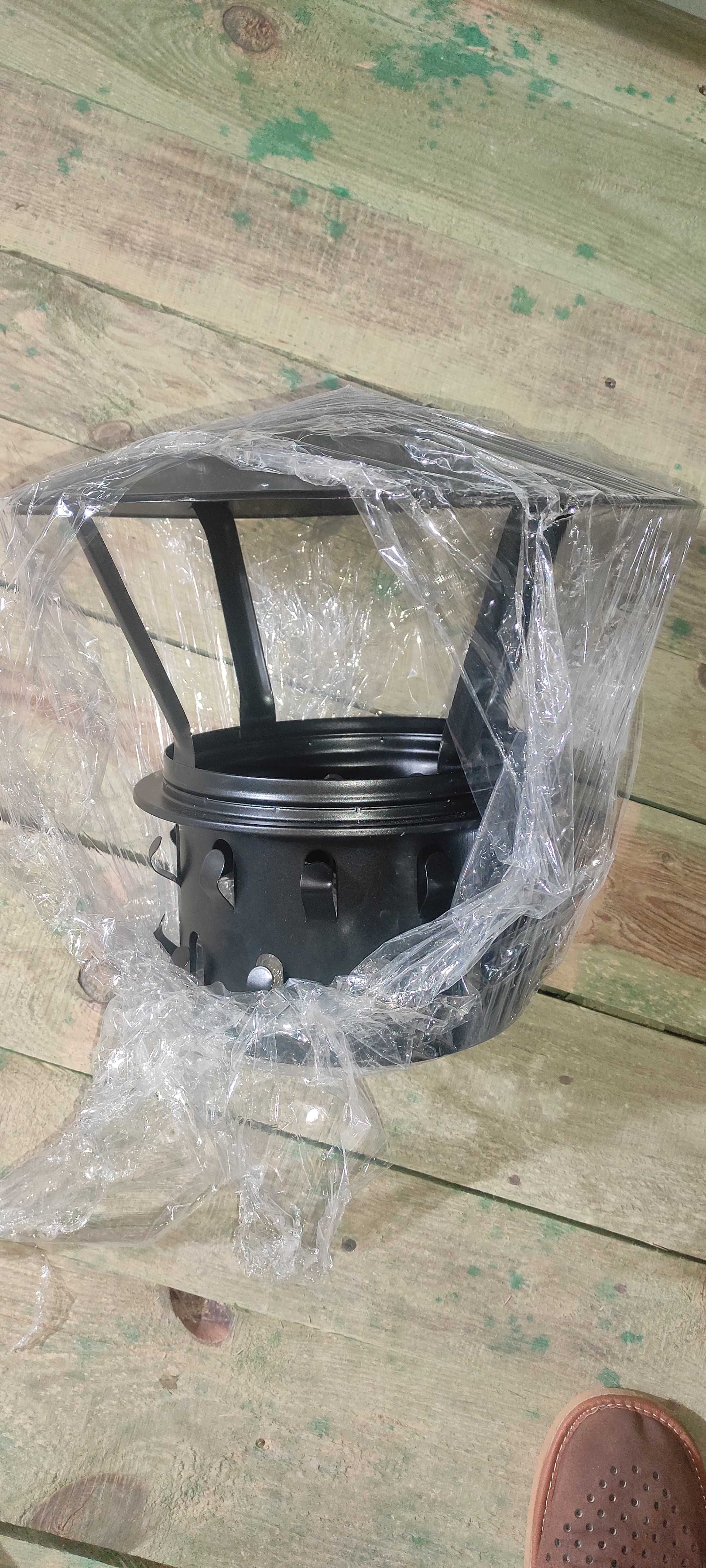 DASZEK KOMINOWY inox parasol fi 200 komin czarny