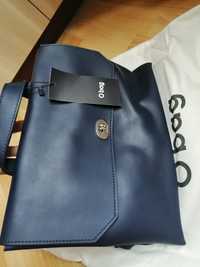 Obag soft smooth blu navy o bag torebka granat