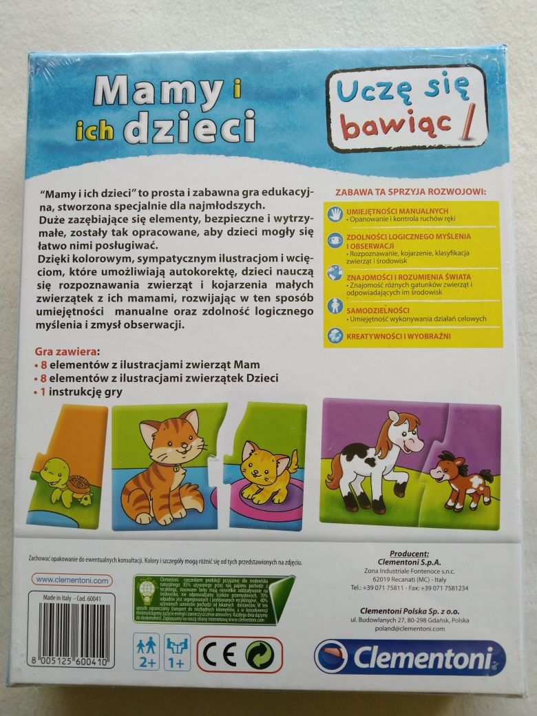 Zabawka gra planszowa puzzle mata klocki układanka grzechotka