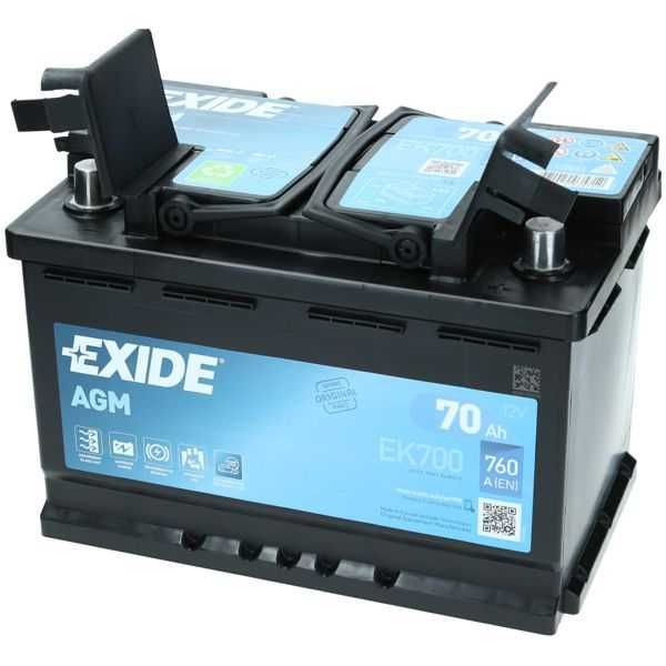 Akumulator Exide EK700 12V 70Ah 760A L3 AGM Start&Stop  Radom