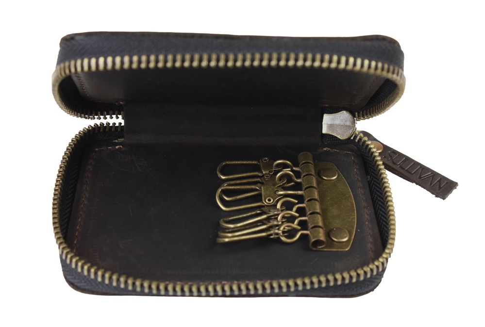 Ключниця шкіряна сумочка для ключів SULLIVAN k27(6) коричнева