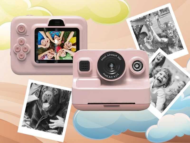 Aparat Fotograficzny Z Drukarką Dla Dzieci 3 Rolki Gry 32GB Dwa Kolory