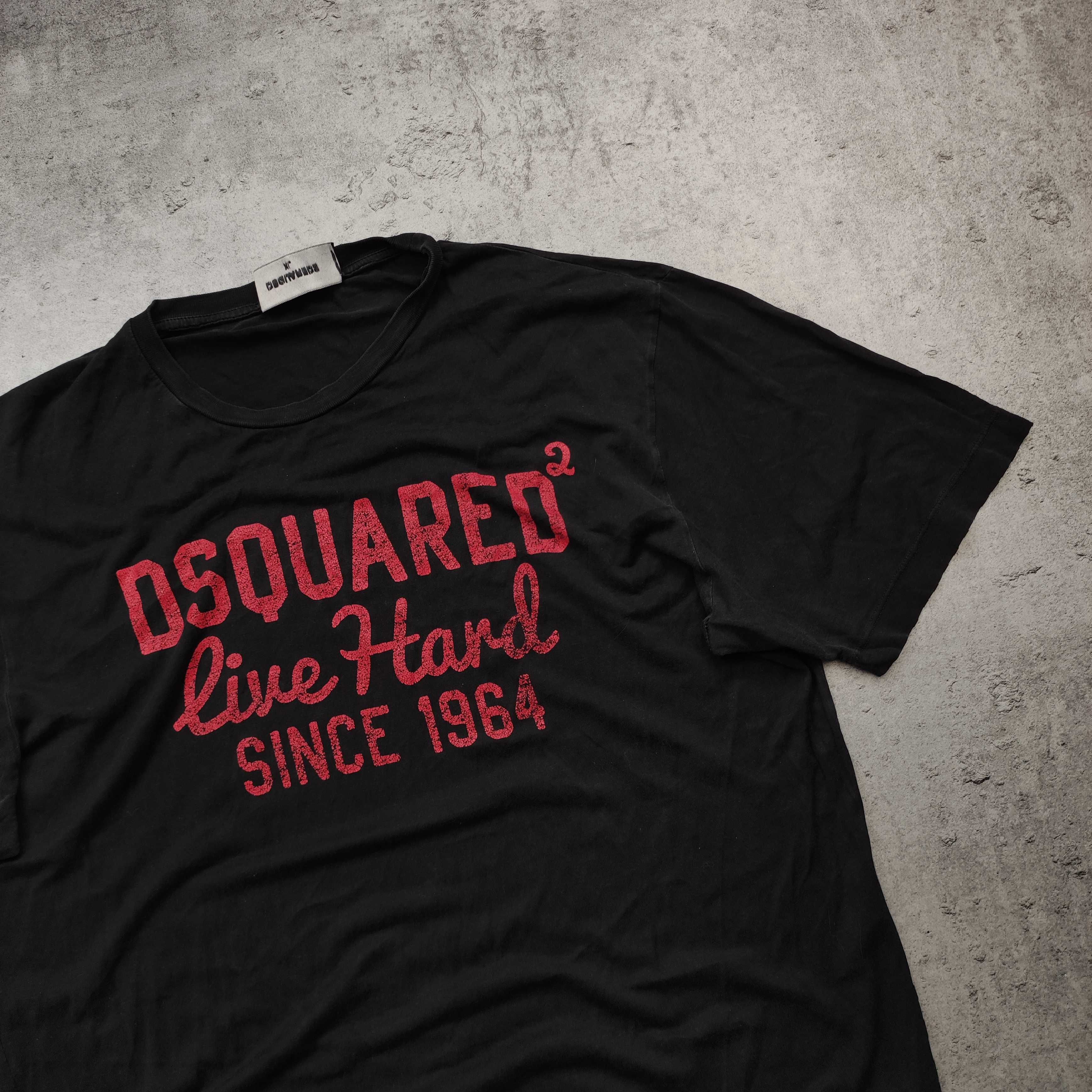 MĘSKA PREMIUM Koszulka Bawełna Duże Logo DSQ2 Dsquared2 Canada Casual
