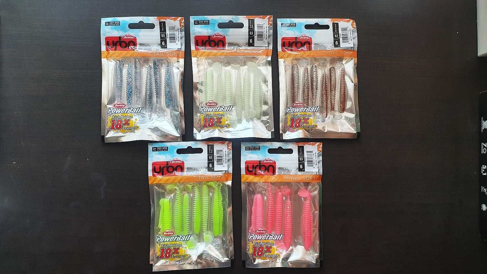 Guma Berkley URBN T-Tail Soft 6,5cm - Zestaw 5 opakowań Mix - 30 szt